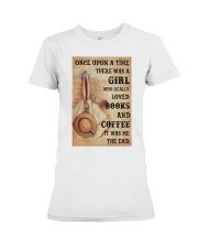 OUAT Girl Who Loves Coffee And Books Premium Fit Ladies Tee tile