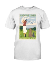 Golf Course Girl Lived Happily Premium Fit Mens Tee tile