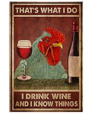 Chicken Drink Wine Vertical Poster tile