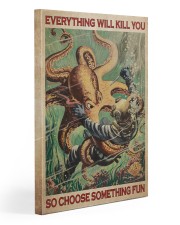 Diver And Octopus Everything Will Kill You - R Gallery Wrapped Canvas Prints tile
