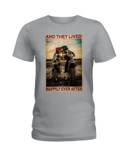 Couple Motocross And They Live happily Ever After Ladies T-Shirt tile