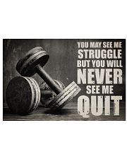 Dumbbell Struggle But Never Quit 36x24 Poster front