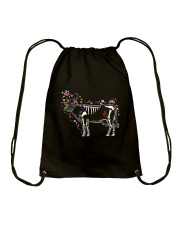 Cow -Day of The Dead Drawstring Bag thumbnail