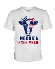 Cow Flag V-Neck T-Shirt thumbnail