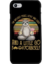 Sloths I'm Mosily Peace Love And Light Phone Case tile