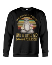 Sloths I'm Mosily Peace Love And Light Crewneck Sweatshirt tile