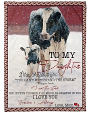 Cow To My Daughter Large Fleece Blanket - 60" x 80" front