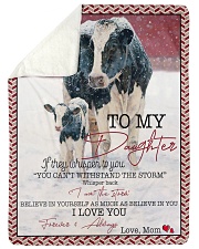 Cow To My Daughter Large Sherpa Fleece Blanket - 60" x 80" thumbnail