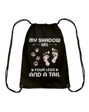 Dog My Shadow Has Four Legs Drawstring Bag thumbnail