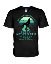You're Doing A Great Job 1st Mother's Day Wolf V-Neck T-Shirt tile