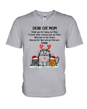 CAT DEAR CAT MOM XMAS FLUFFY CATS V-Neck T-Shirt tile