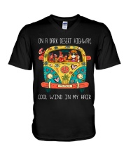 Chicken On A Dark Desert Highway Cool Wind In My V-Neck T-Shirt thumbnail