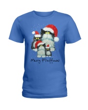 MERRY FLUFFMAS Ladies T-Shirt tile