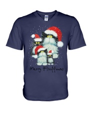 MERRY FLUFFMAS V-Neck T-Shirt tile