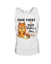 1st Mother's Day Our First Mother's Day 2021 Fox Unisex Tank tile