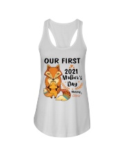 1st Mother's Day Our First Mother's Day 2021 Fox Ladies Flowy Tank tile