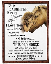 Horse To My Daughter Mom Graphic Design Large Fleece Blanket - 60" x 80" front
