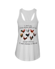 I DONT CARE Ladies Flowy Tank tile
