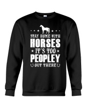 Stay Home With Horses Crewneck Sweatshirt thumbnail