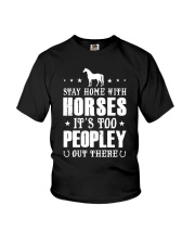 Stay Home With Horses Youth T-Shirt thumbnail