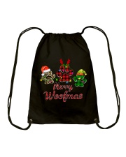 DOG MERRY WOOFMAS Drawstring Bag tile