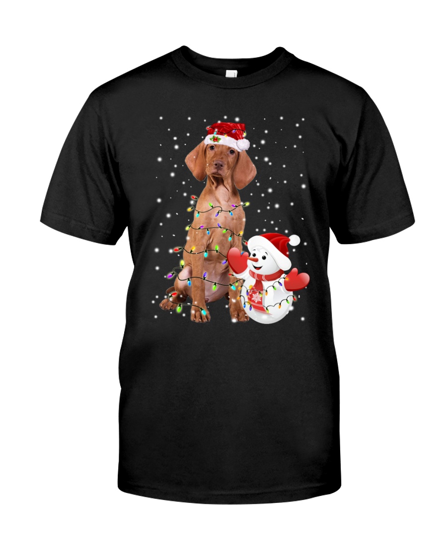 Vizsla Christmas Snowman Classic T-Shirt