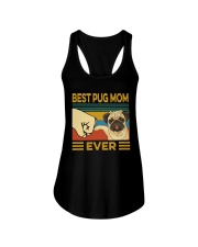 Best Pug Mom Vintage Ladies Flowy Tank tile