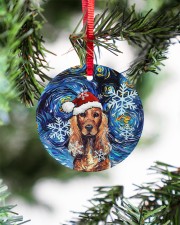 Dachshund Art Starry Night Circle ornament - single (porcelain) aos-circle-ornament-single-porcelain-lifestyles-07