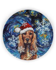 Dachshund Art Starry Night Circle Ornament (Wood tile