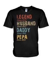 Father Legend Husband Daddy PePa V-Neck T-Shirt tile