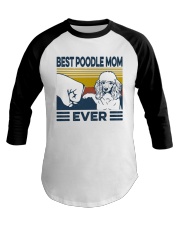 Best Poodle Mom Baseball Tee tile