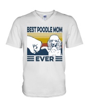 Best Poodle Mom V-Neck T-Shirt tile