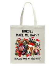 HORSE HORSES MAKE ME HAPPY Tote Bag tile