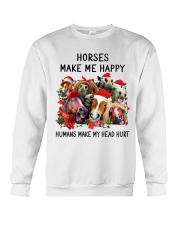 HORSE HORSES MAKE ME HAPPY Crewneck Sweatshirt tile