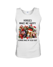 HORSE HORSES MAKE ME HAPPY Unisex Tank tile