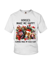 HORSE HORSES MAKE ME HAPPY Youth T-Shirt tile