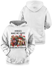 HORSE HORSES MAKE ME HAPPY Hooded Sweatshirt apparel-hooded-sweatshirt-lifestyle-front-42