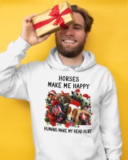 HORSE HORSES MAKE ME HAPPY Hooded Sweatshirt apparel-hooded-sweatshirt-lifestyle-front-68