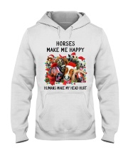 HORSE HORSES MAKE ME HAPPY Hooded Sweatshirt front