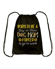Born To Be A Dog Mom Drawstring Bag thumbnail