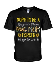 Born To Be A Dog Mom V-Neck T-Shirt thumbnail