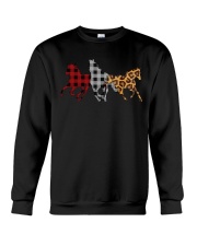 Horse Leopard Plaid Merry Xmas Funny Gift Crewneck Sweatshirt tile