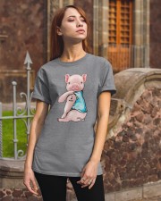 Pig I Love Mom Classic T-Shirt apparel-classic-tshirt-lifestyle-06