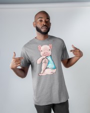 Pig I Love Mom Classic T-Shirt apparel-classic-tshirt-lifestyle-front-32