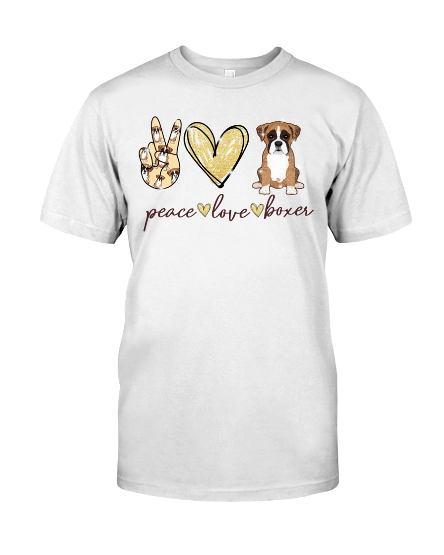 Boxer Peace Love Classic T-Shirt