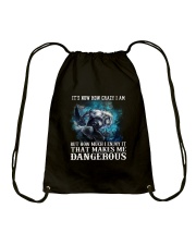WOLF - It's now how crazy i am Drawstring Bag thumbnail