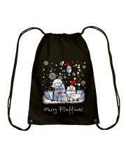 MERRY FLUFFMAS Drawstring Bag tile