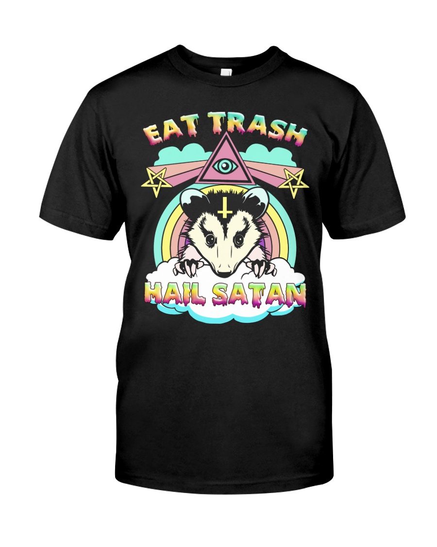 Raccoon Eat Trash Hail Satan Classic T-Shirt