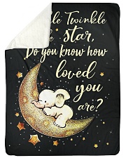 Elephant Funny Twinkle Little Star Graphic Design Large Sherpa Fleece Blanket - 60" x 80" thumbnail