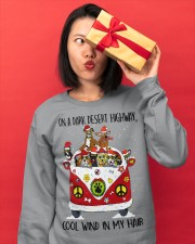 DOG ON A DARK DESERT HIGHWAY Crewneck Sweatshirt apparel-crewneck-sweatshirt-lifestyle-front-17